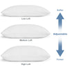 Fully Adjustable Pillow - Customize the loft and firmness to suit your sleep preferences.